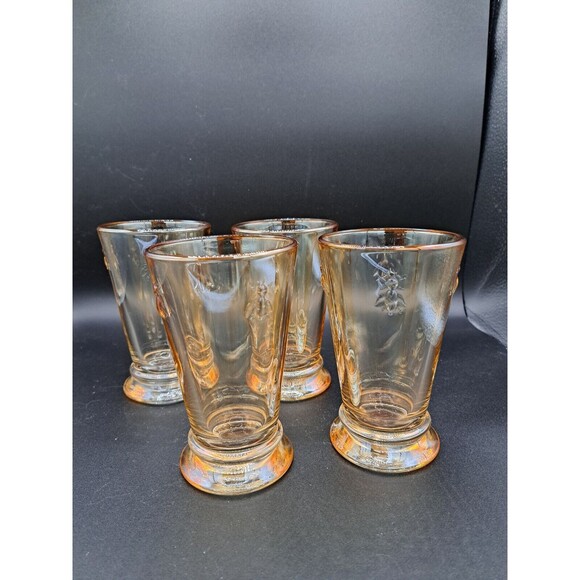 La Rochere Musee Paris Bee Orange Iced Tea/ Water Glasses 5.5” h 10 oz Set of 4 - Picture 5 of 12